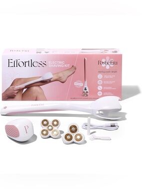 PoshEra Effortless Electric Shaving Kit - Pink & White
